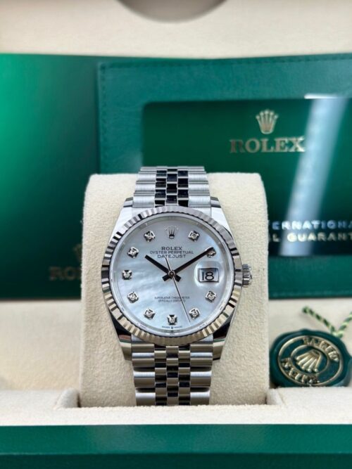 Rolex Datejust 36 MOP Pearl Diamond Fluted Jubilee 2026 Unworn 126234
