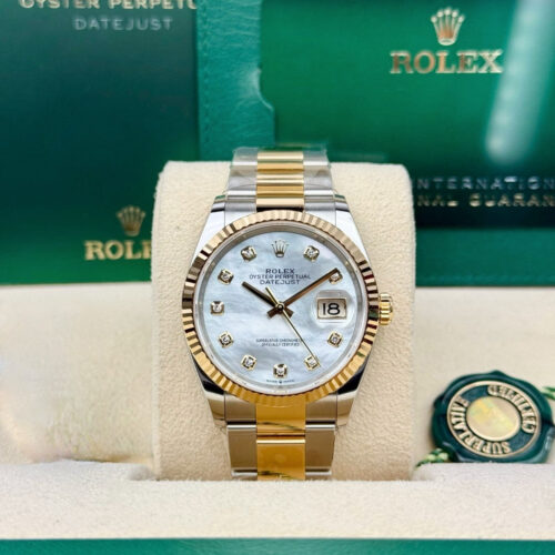 Rolex Datejust 36 MOP Pearl Diamond Fluted Oyster 2026 Unworn 126233