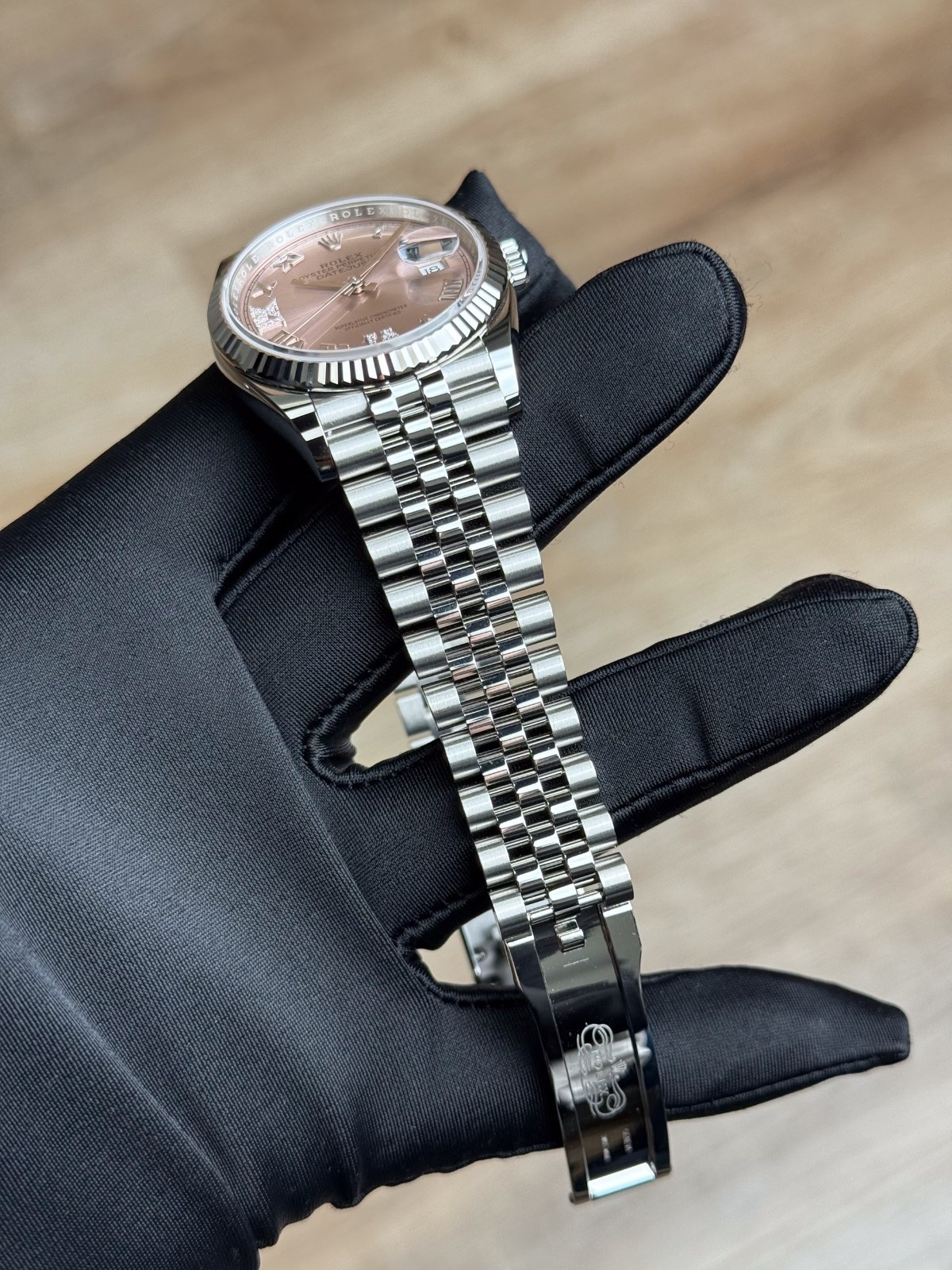 Rolex Datejust 36 Pink Roman VI IX Diamond Fluted Jubilee 2026 Unworn 126234
