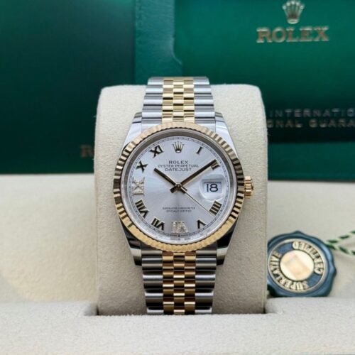 Rolex Datejust 36 Silver Roman VIIX Diamond Fluted Jubilee 2026 Unworn 126233