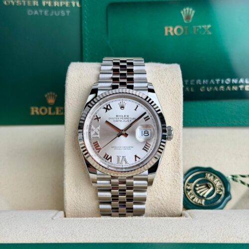 Rolex Datejust 36 Silver Roman VIIX Diamond Fluted Jubilee 2026 Unworn 126234