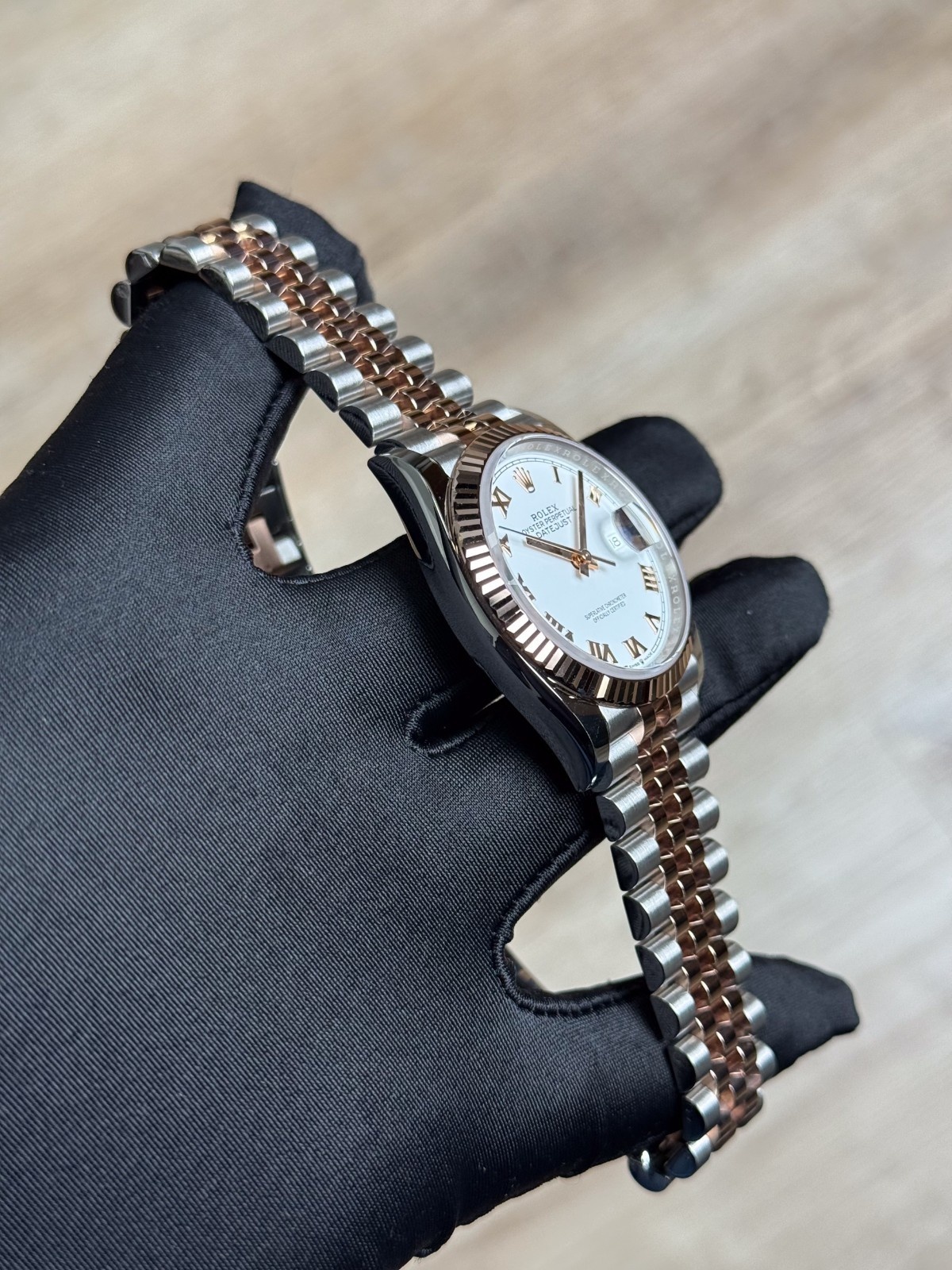 Rolex Datejust 36 White Roman Fluted Jubilee 2026 Unworn 126231