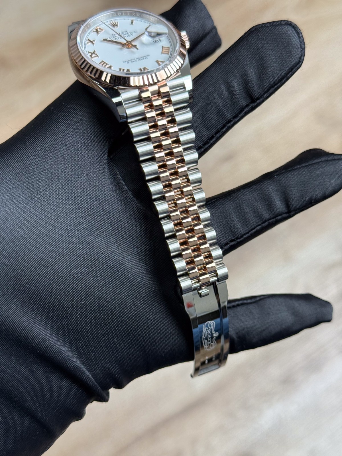 Rolex Datejust 36 White Roman Fluted Jubilee 2026 Unworn 126231