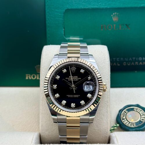 Rolex Datejust 41 Black Diamond Fluted Oyster 2026 Unworn 126333