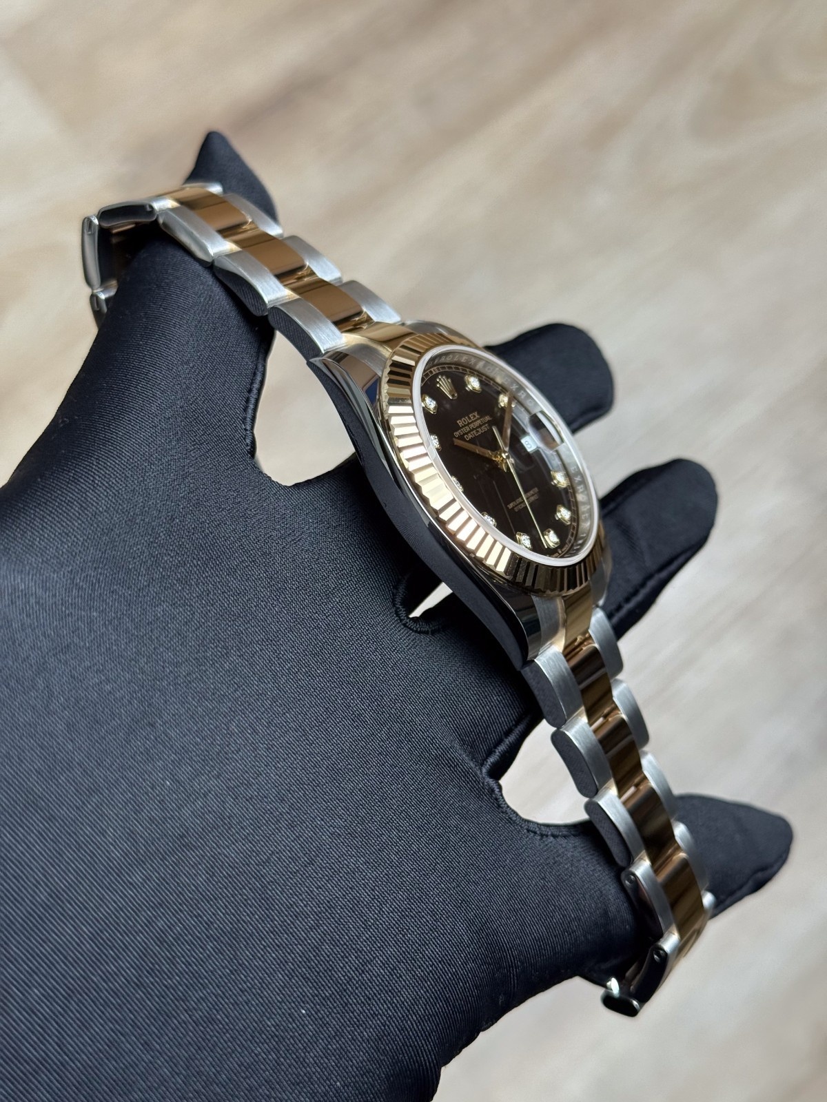 Rolex Datejust 41 Black Diamond Fluted Oyster 2026 Unworn 126333