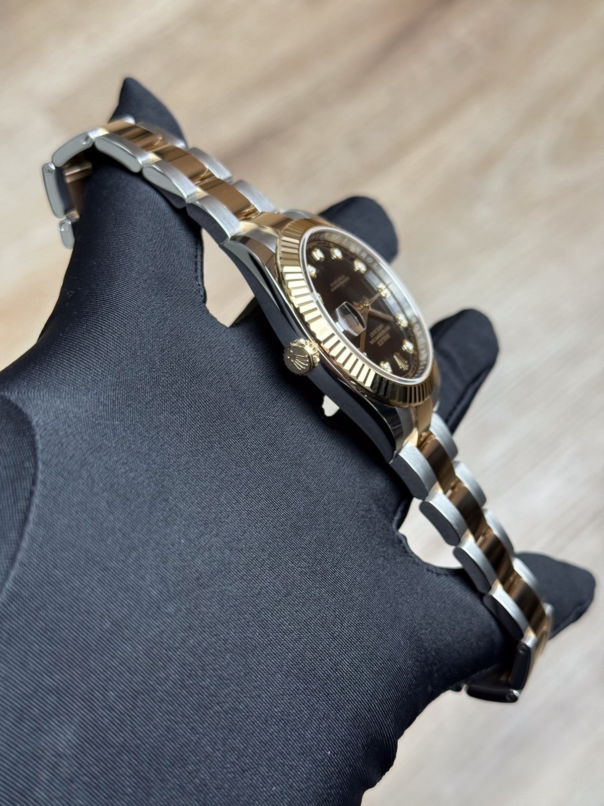Rolex Datejust 41 Black Diamond Fluted Oyster 2026 Unworn 126333