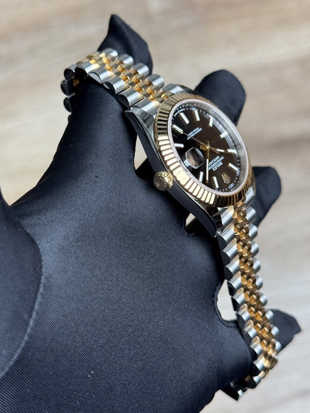 Rolex Datejust 41 Black Index Fluted Jubilee 2026 Unworn 126333