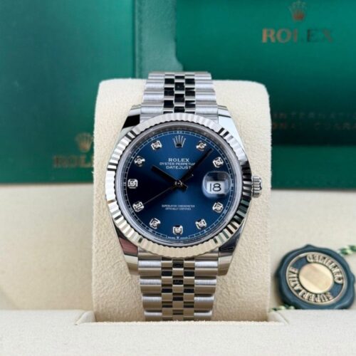 Rolex Datejust 41 Blue Diamond Fluted Jubilee 2026 Unworn 126334