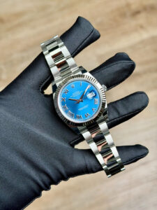 Rolex Datejust 41 Blue Roman Fluted Bezel Oyster 2026 Unworn 126334