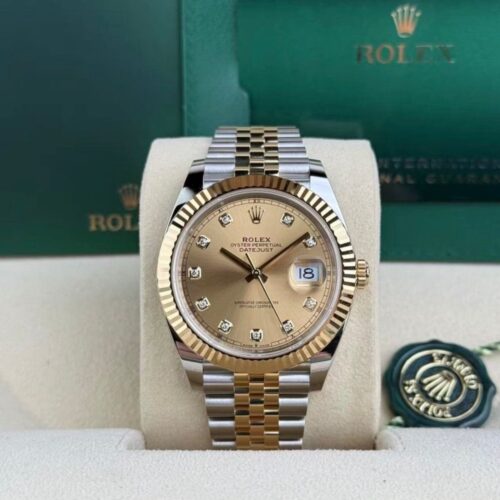 Rolex Datejust 41 Champagne Diamond Fluted Jubilee 2026 Unworn 126333