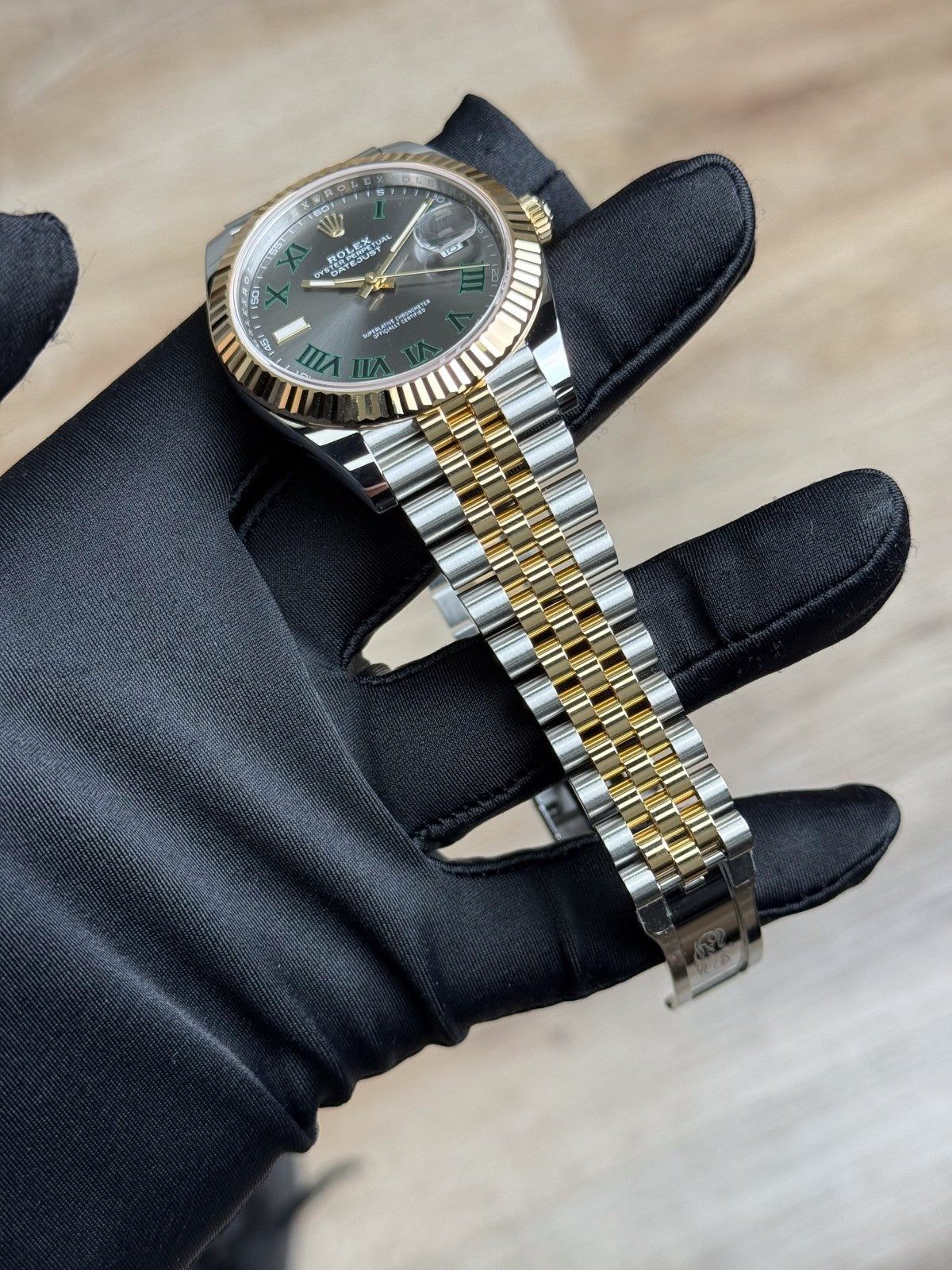 Rolex Datejust 41 Wimbledon Slate Grey Roman Fluted Jubilee 2026 Unworn 126333