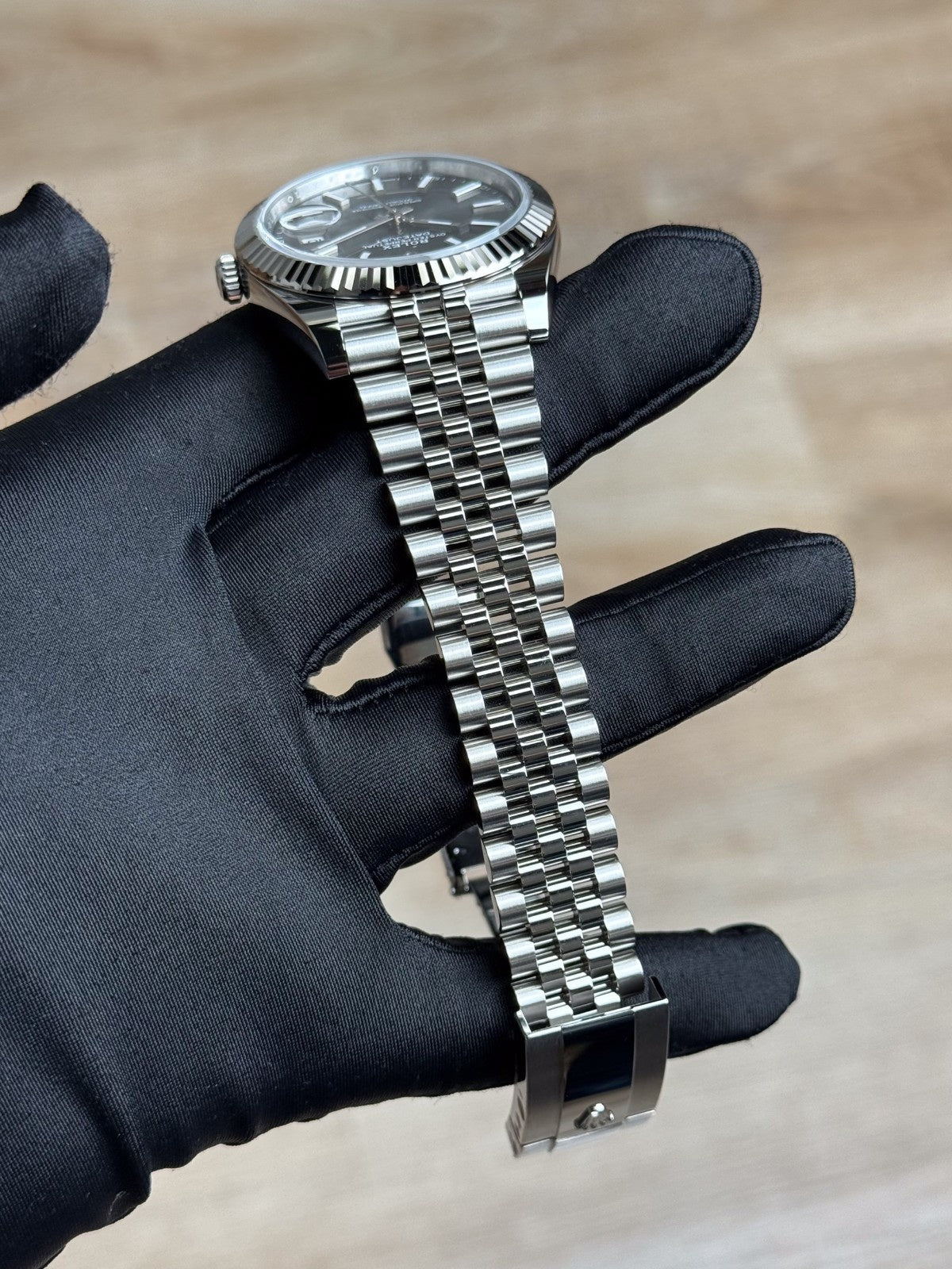 Rolex Datejust 41 Rhodium Slate Grey Index Fluted Jubilee 2026 Unworn 126334
