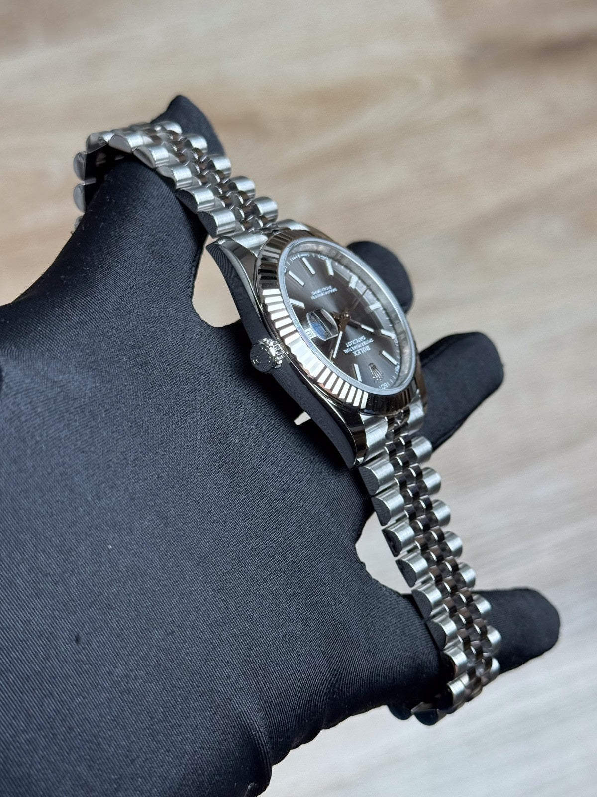 Rolex Datejust 41 Rhodium Slate Grey Index Fluted Jubilee 2026 Unworn 126334