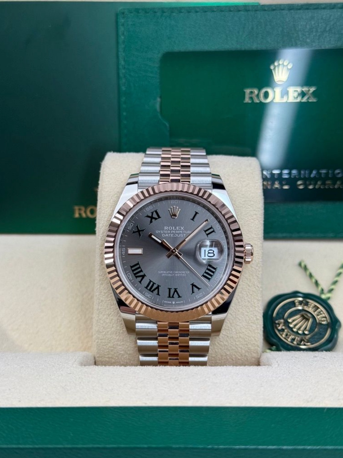 Rolex Datejust 41 Wimbledon Slate Roman Fluted Jubilee 2026 Unworn 126331