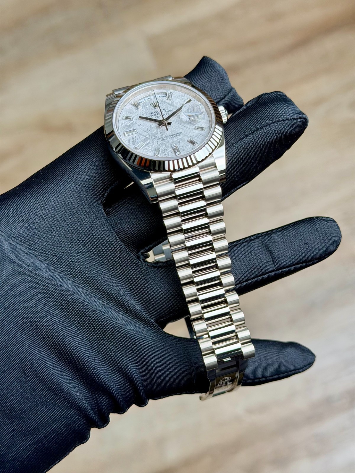 Rolex Day-Date 40 Meteorite Baguette Fluted President 2026 Unworn 228239
