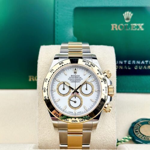 Rolex Daytona 40 Steel & Yellow Gold White/White Index Oyster Preowned 126503