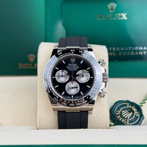 Rolex Daytona 40 Black/Silver Index Oysterflex 2026 Unworn 126519LN