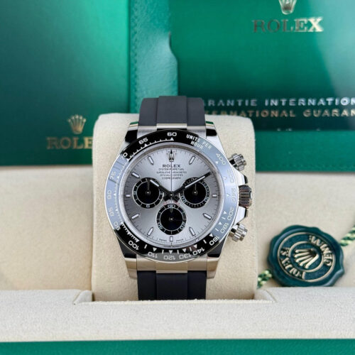 Rolex Daytona 40 Ghost Silver Steel/Black Index Oysterflex 2026 Unworn 126519LN