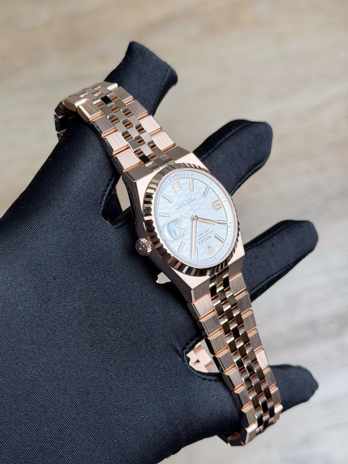 Rolex Land-Dweller 36 White Honeycomb Fluted Flat Jubilee 2026 Unworn 127235