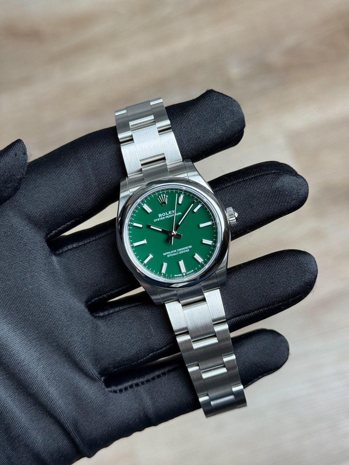 Rolex Oyster Perpectual 31 Green Index Smoooth Oyster 2026 Unworn 277200