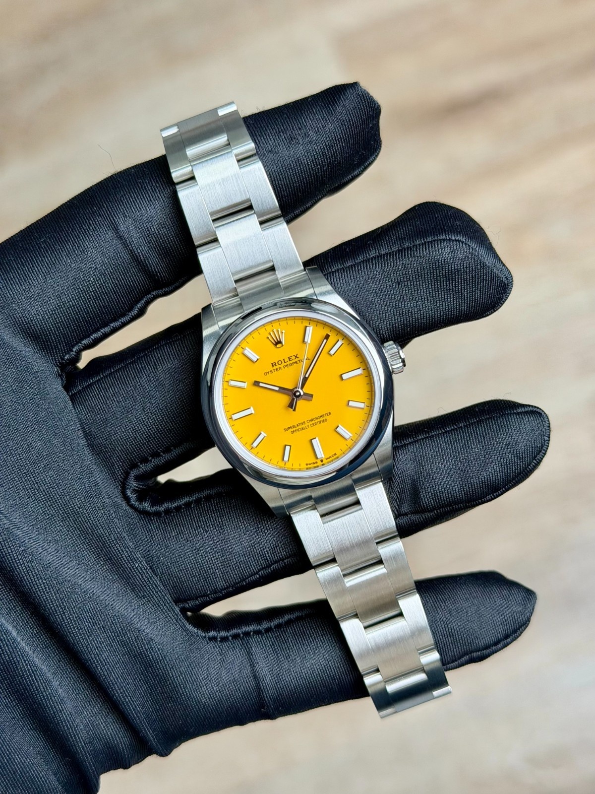Rolex Oyster Perpectual 31 Yellow Index Oyster Preowned 2022 277200