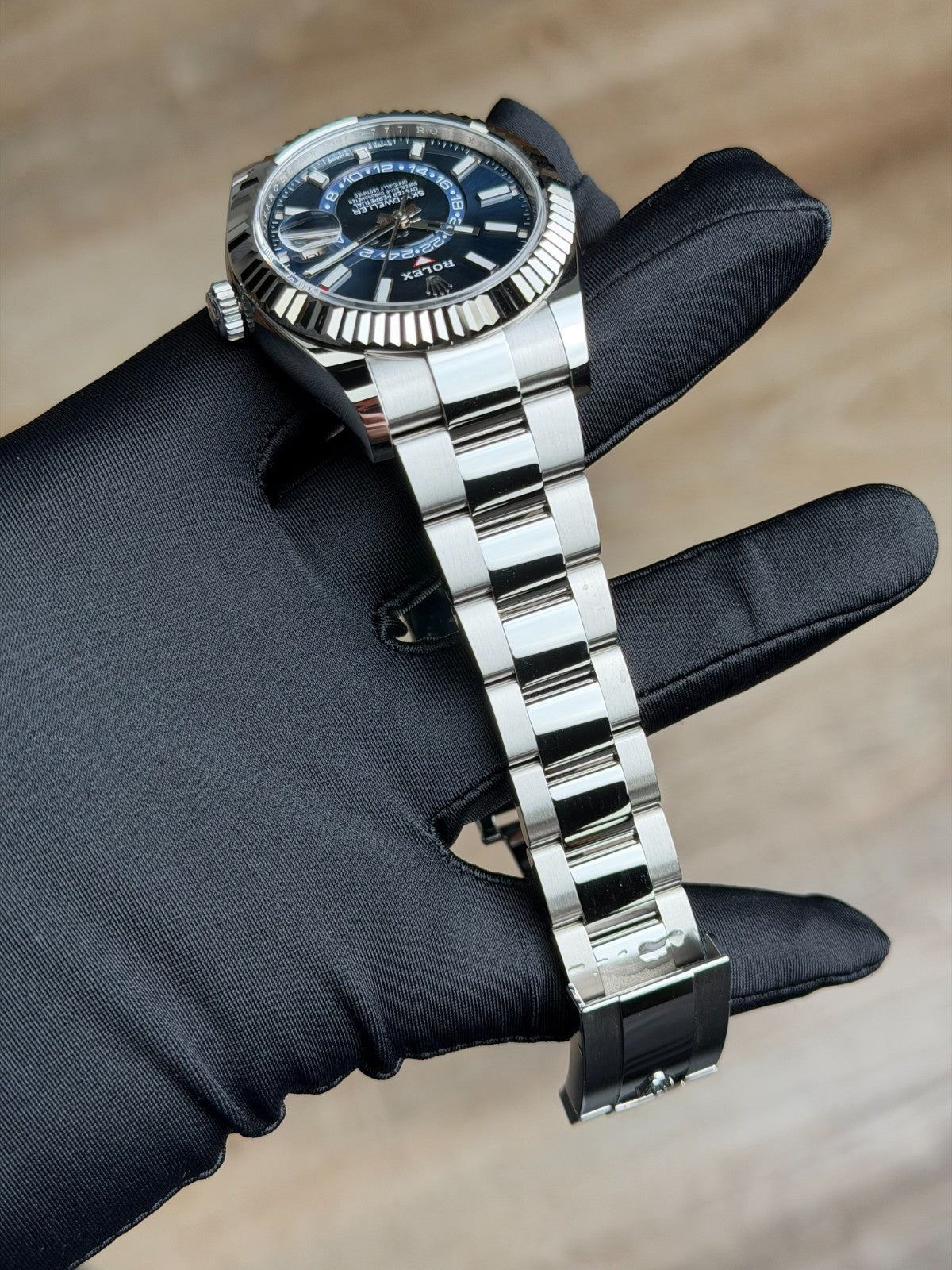 Rolex Sky-Dweller 42 Blue Index Fluted Oyster 2026 Unworn 336934