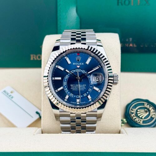Rolex Sky-Dweller 42 Blue Index Fluted Jubilee 2026 Unworn 336934