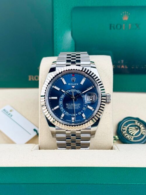 Rolex Sky-Dweller 42 Blue Index Fluted Jubilee 2026 Unworn 336934