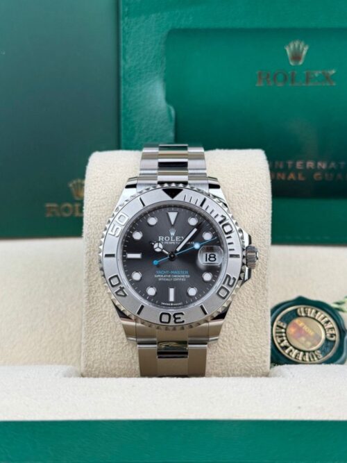 Rolex Yacht-Master 37 Date Rhodium Grey Platinum Oyster 2026 Unworn 268622