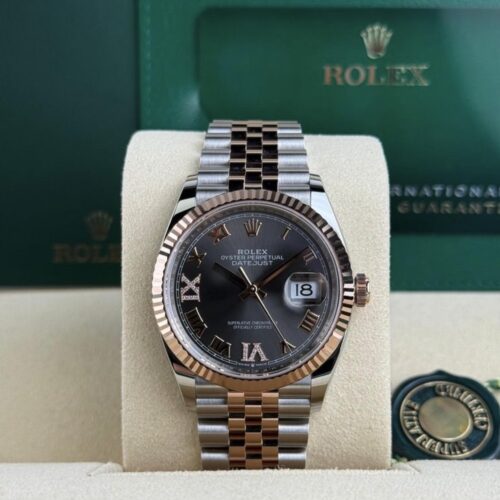 Rolex Datejust 36 Rhodium Roman VIIX Diamond Fluted Jubilee 2026 Unworn 126231