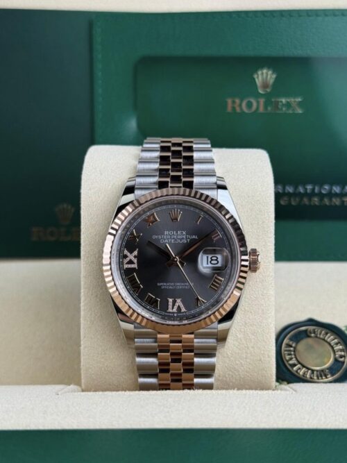 Rolex Datejust 36 Rhodium Roman VIIX Diamond Fluted Jubilee 2026 Unworn 126231