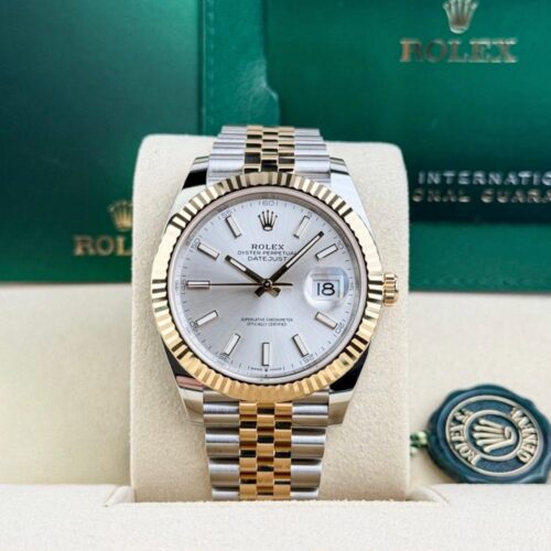 Rolex Datejust 41 Silver Index Fluted Jubilee 2026 Unworn 126333