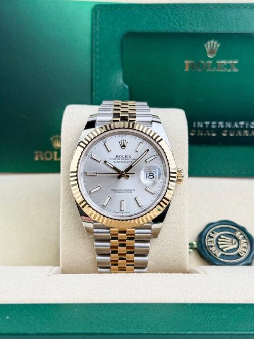 Rolex Datejust 41 Silver Index Fluted Jubilee 2026 Unworn 126333