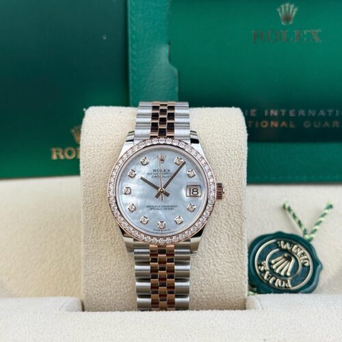 Rolex Datejust 31 MOP Pearl Diamond Marker Bezel Jubilee 2025 Unworn 278381RBR