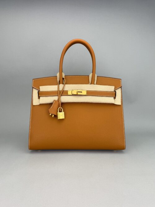 Hermes Birkin 30 Sellier Epsom Gold Hardware Preowned W Stamp 2024