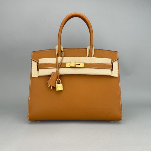 Hermes Birkin 30 Sellier Epsom Gold Hardware Preowned W Stamp 2024