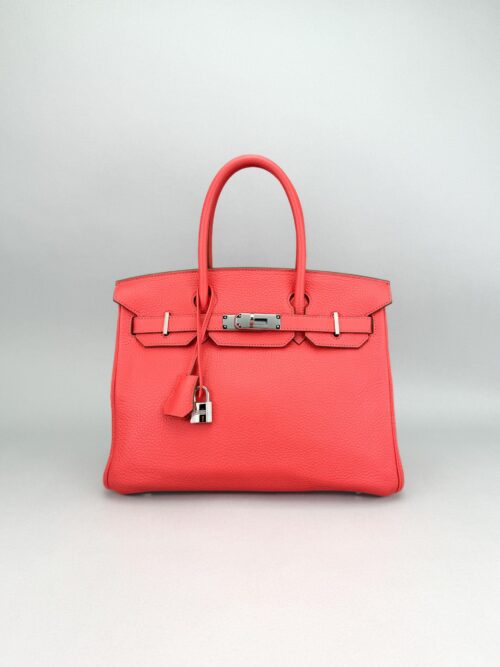 Hermes Birkin 30 Retourne Togo Rose Jaipur Palladium Hardware Preowned Square P