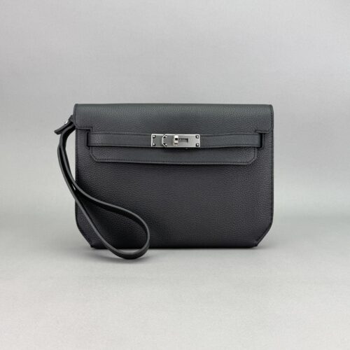 Hermes Kelly Depeches Togo Black/Noir Palladium Hardware Preowned B Stamp