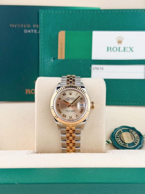 Rolex Datejust 28 Champagne Roman Fluted Jubilee Preowned 2017 279173