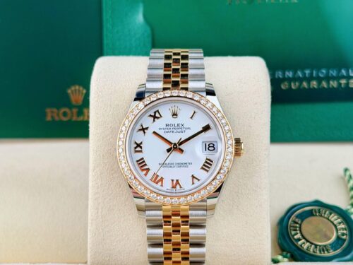 Rolex Datejust 31 White Roman Diamond Bezel Jubilee 2026 Unworn 278383RBR