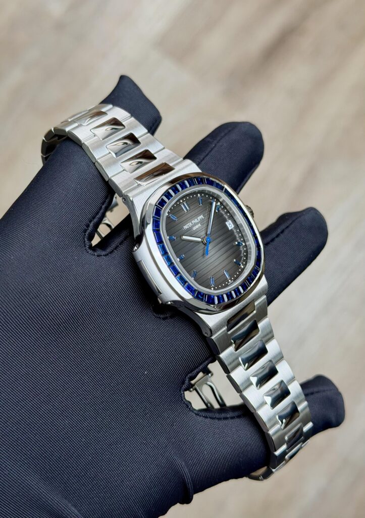 Patek Philippe Nautilus Charcoal Grey Blue Sapphire Preowned 2021 5711/111P-001