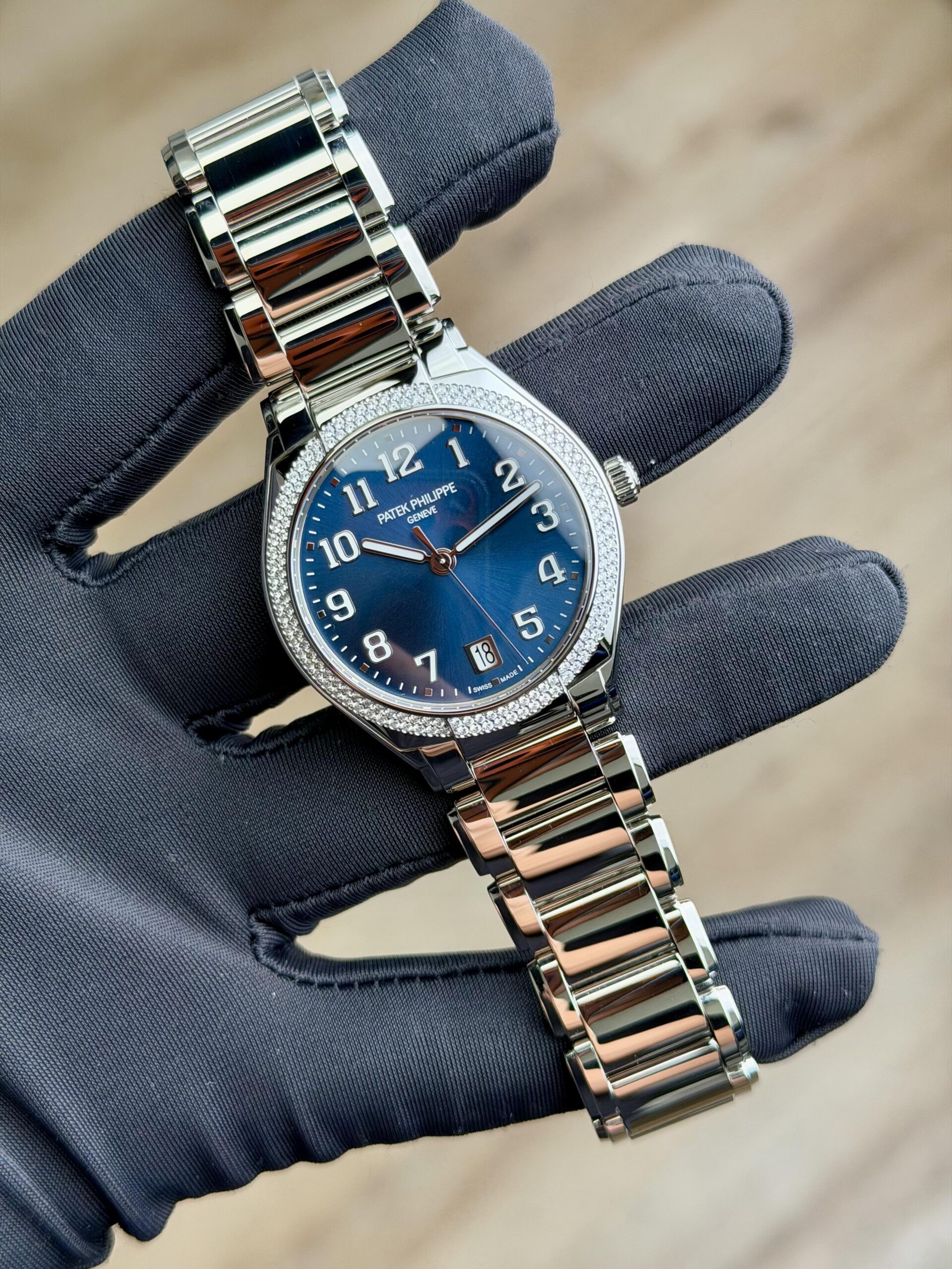 Patek Phillippe Twenty~4 Blue Arabic Diamond Bezel 2026 Unworn 7300/1200A-001