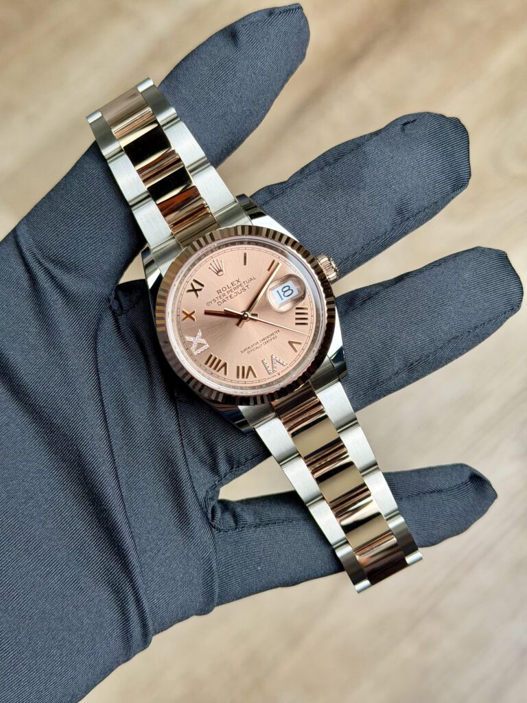Rolex Datejust 36 Rose Roman VIIX Diamond Fluted Oyster 2026 Unworn 126231