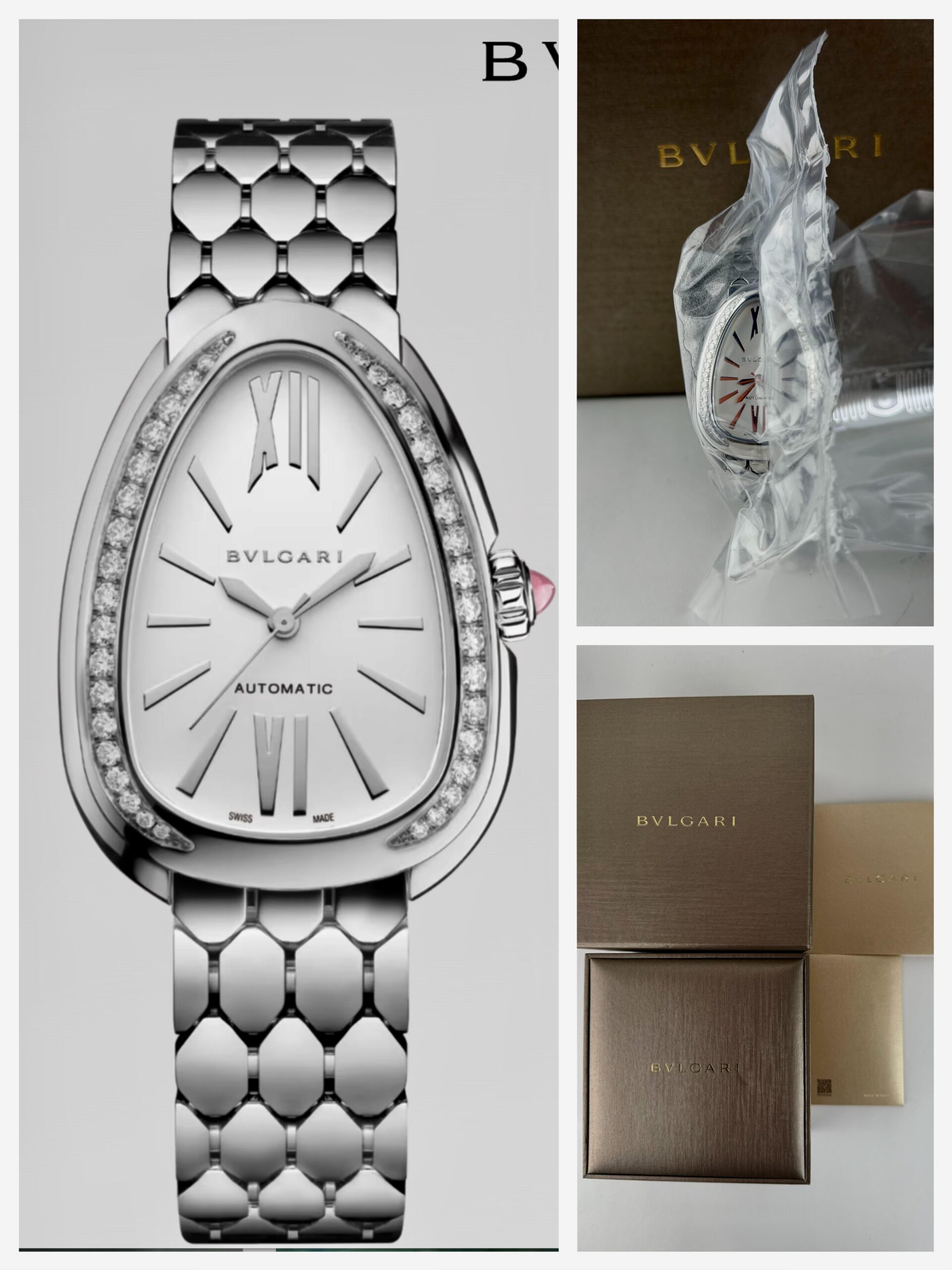 BVLGARI Serpenti Seduttori White Steel Diamond 2026 Unworn 104060