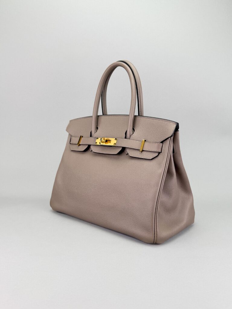Hermes Birkin 30 Epsom Gris Asphalte Gold Hardware Preowned C Stamp