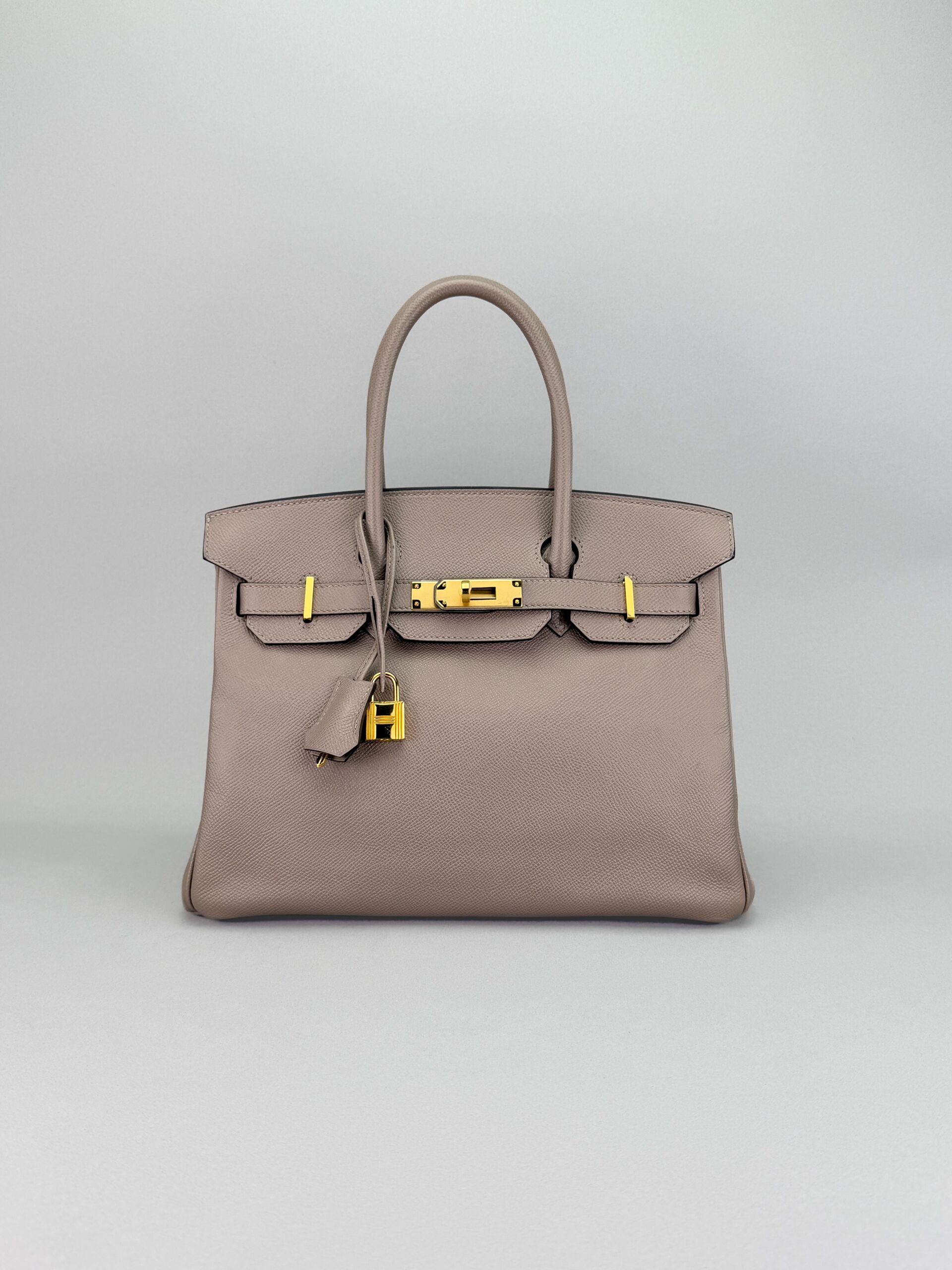 Hermes Birkin 30 Epsom Gris Asphalte Gold Hardware Preowned C Stamp